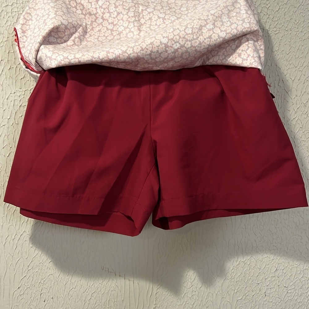 Fairway & Greene Cotton Floral Red Skort size 6 - Picture 4 of 10